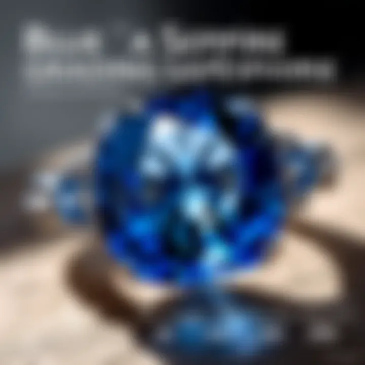 A detailed infographic showing the grading scale of blue sapphires