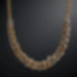 Detailed view of a broken necklace chain illustrating potential damage points.