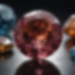 Close-up of a certified gemstone showcasing its brilliance and clarity.