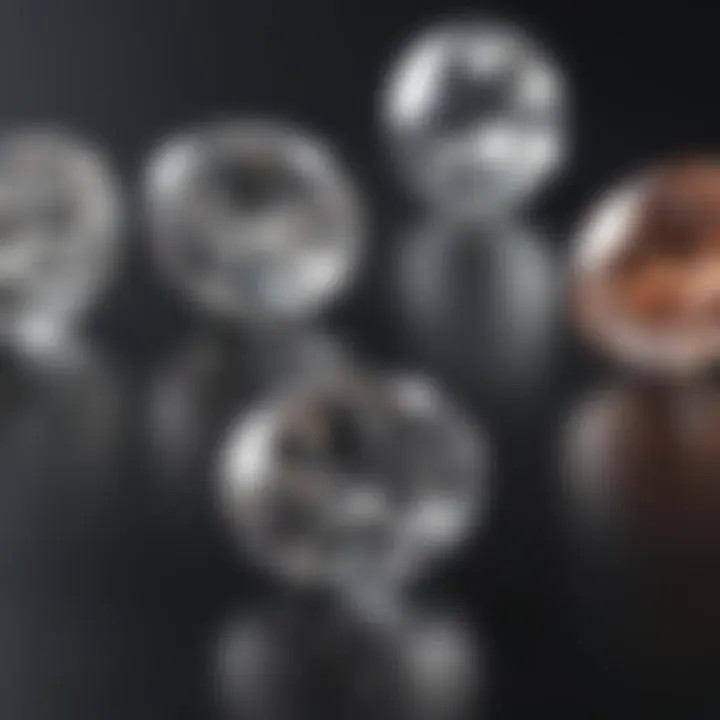 Comparison of diamonds with varying clarity ratings