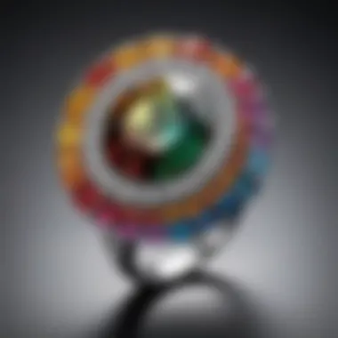 The Color Wheel: Meaning and Influence in Gemstone Choice An artistic representation of a color wheel showcasing different colors and their meanings in gemstone selection.