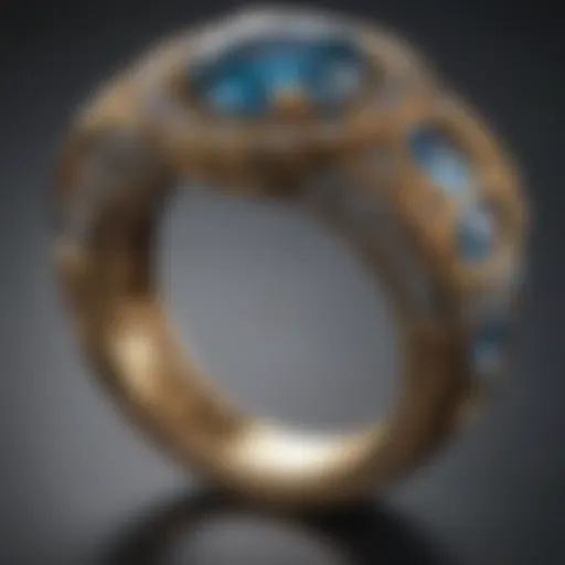 Close-up of a beautifully designed ring with intricate details