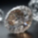 Close-up view showcasing the brilliance and clarity of cubic zirconia stones.