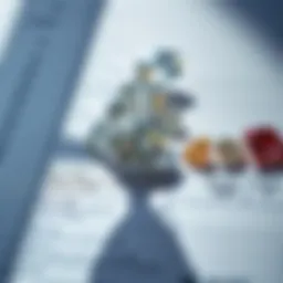 Detailed diamond grading chart showcasing color and clarity scales