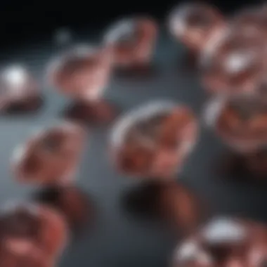 High-Clarity Diamonds and Their Beauty Artistic arrangement of high-clarity diamonds sparkling under light