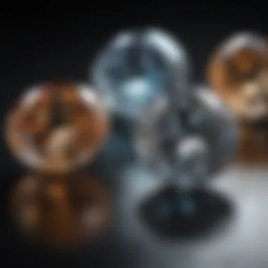 Color Grading Comparison Comparison of diamonds with different color grades