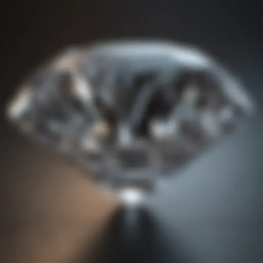 Close-up of a brilliantly cut diamond showcasing its facets and light reflection