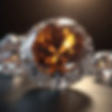 Factors Influencing Diamond Valuation A chart illustrating the factors influencing diamond valuation