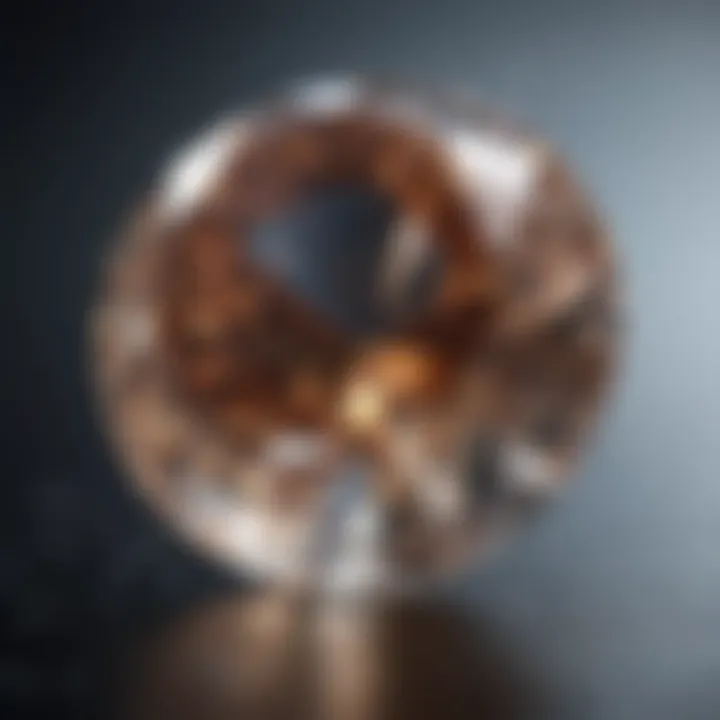 Close-up view of a brilliant diamond illustrating cut quality