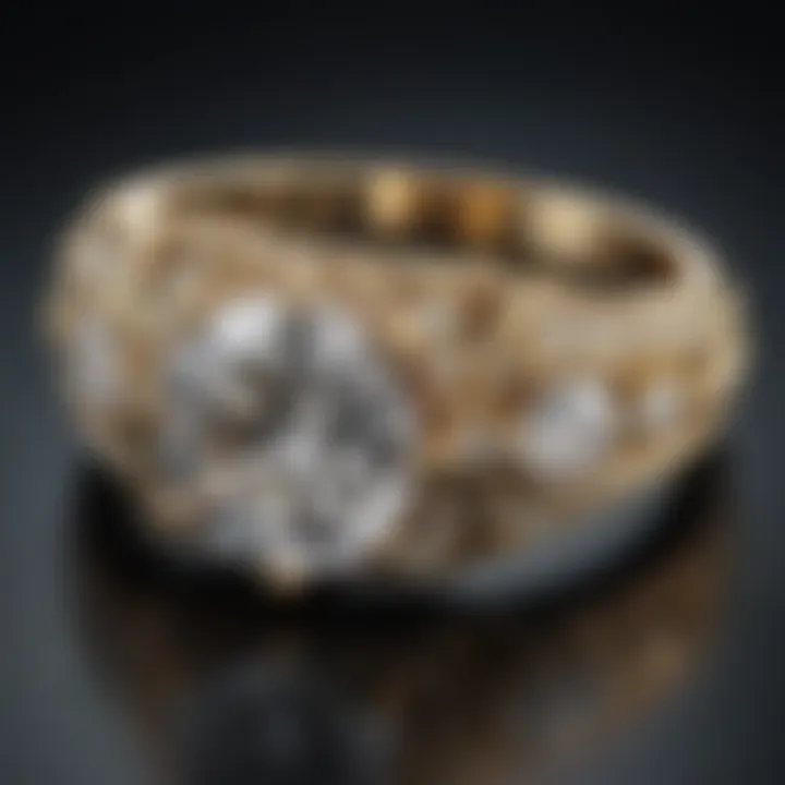 A beautifully crafted diamond ring emphasizing carat weight and design
