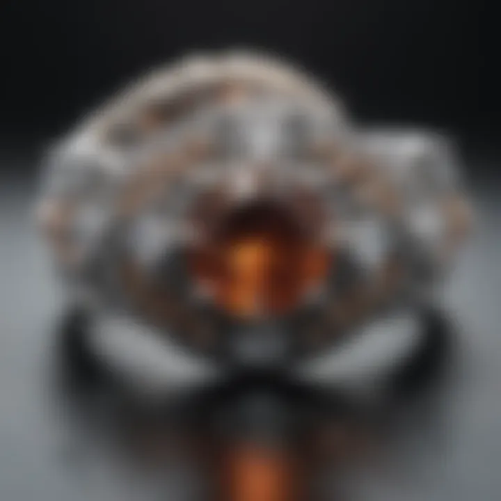 Elegant display of various diamond ring styles
