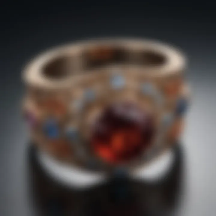 A visually appealing arrangement of various jewelry types including necklaces and rings