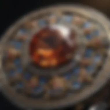 A detailed view of intricate jewelry settings highlighting craftsmanship