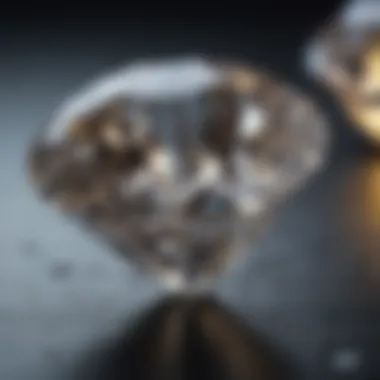 A close-up of a genuine diamond showcasing its brilliance and cut