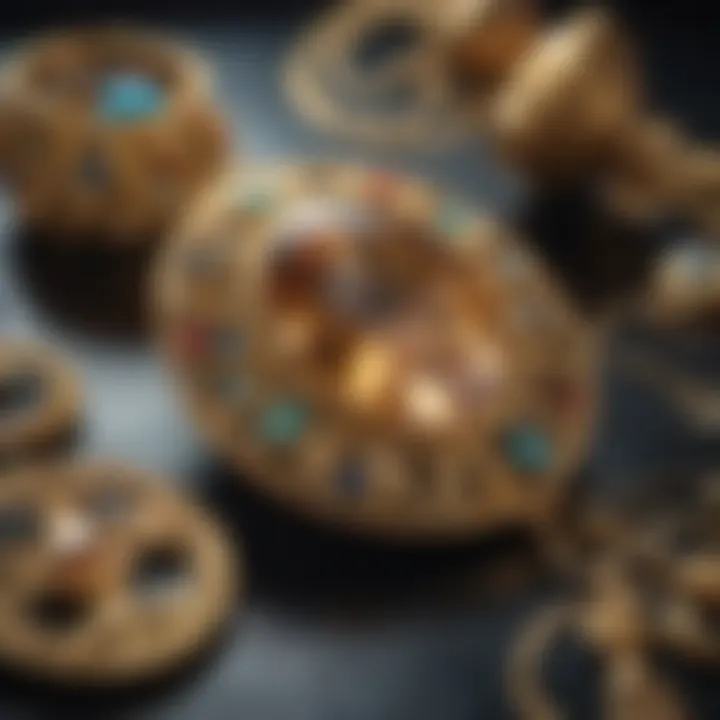 Historical gold jewelry artifacts highlighting craftsmanship.