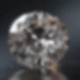 Detailed close-up of a half carat diamond showcasing its brilliance