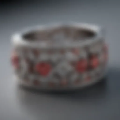 Elegant hearts desire anniversary band showcasing intricate design