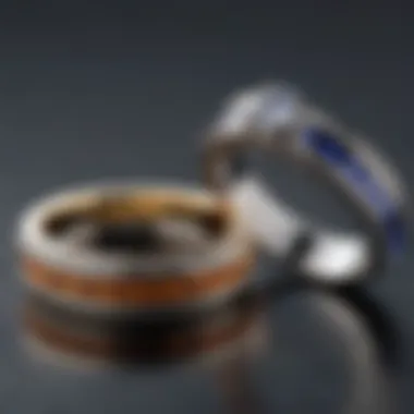 Measuring tape alongside a luxurious wedding band