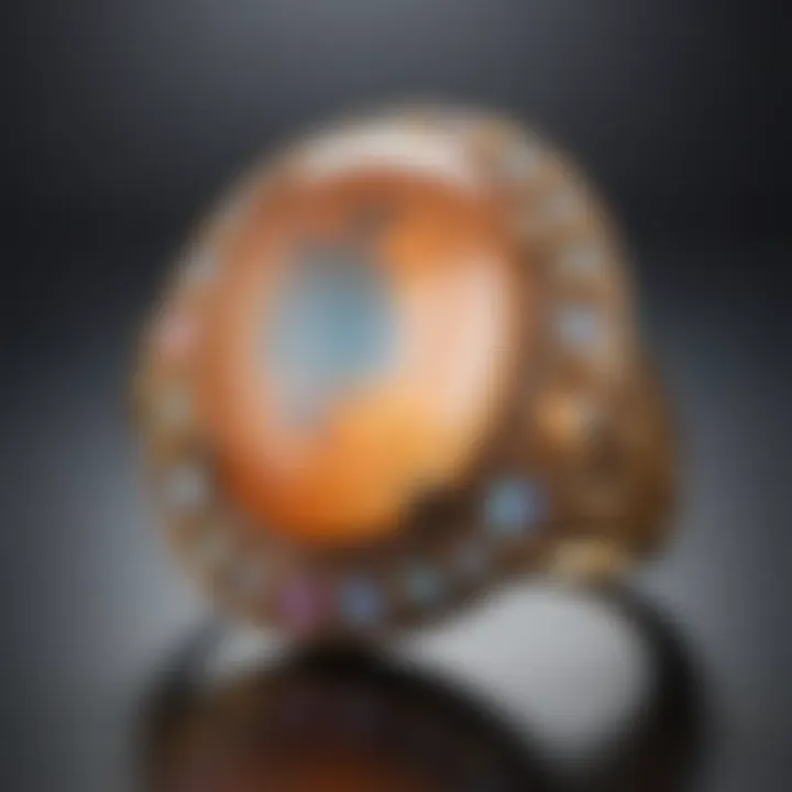 A beautifully crafted jewelry box containing a jelly opal ring, emphasizing its value and elegance.