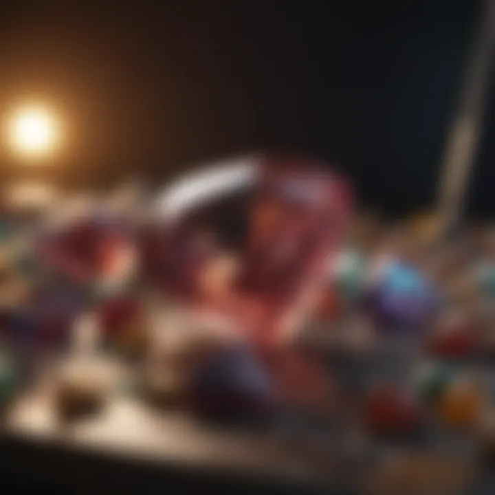 An artistic representation of ethical sourcing in gem production