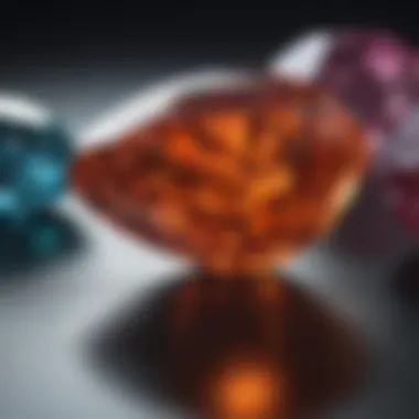 A comparison chart of lab-grown and natural gemstones