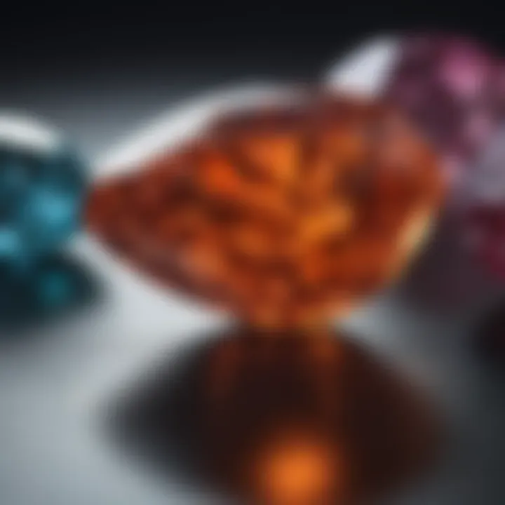 A comparison chart of lab-grown and natural gemstones