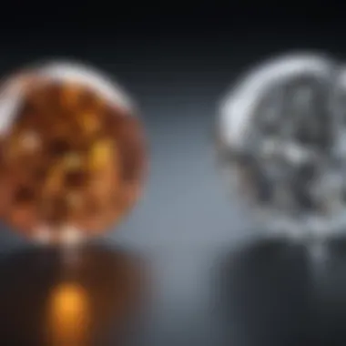 Comparison chart highlighting differences between natural and manufactured diamonds