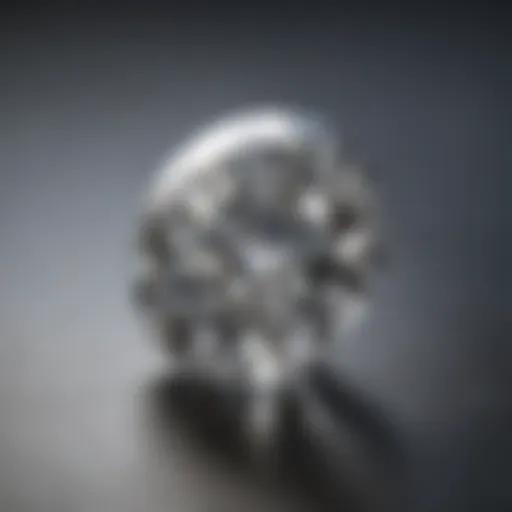 Close-up view of a lab-grown diamond showcasing clarity and brilliance