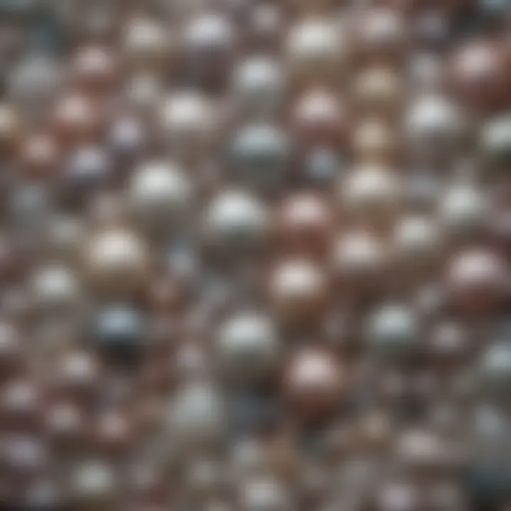 Various shapes of pearls displayed to illustrate diversity in form