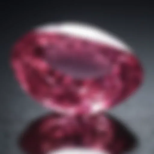 Beautiful pink sapphire showcasing its vibrant color