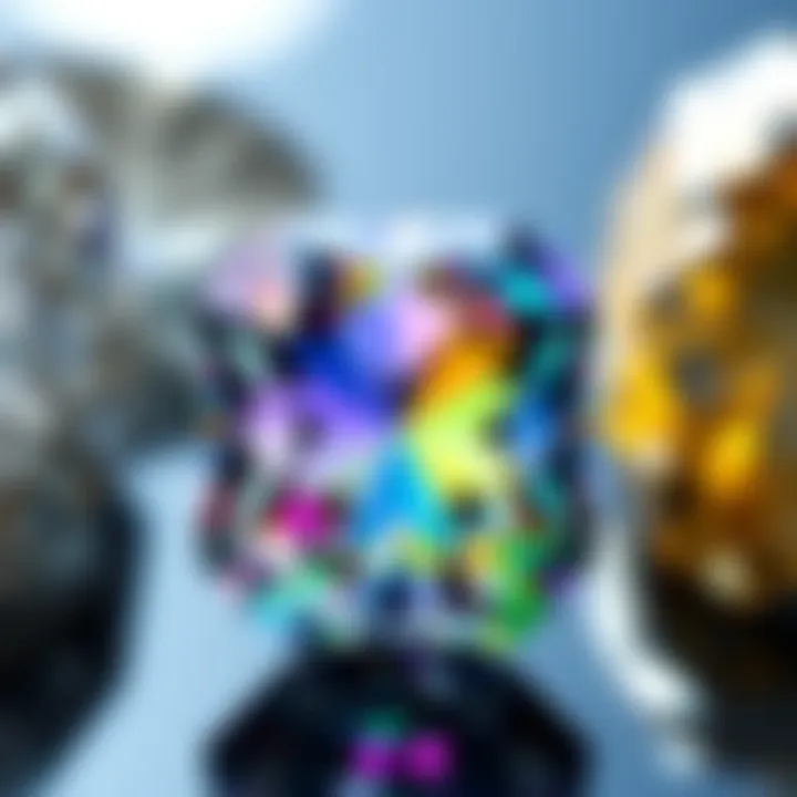 Exploring Diamond Color Variations A spectrum of diamond colors ranging from colorless to fancy hues
