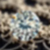 Close-up of a four carat diamond showcasing its brilliant cut