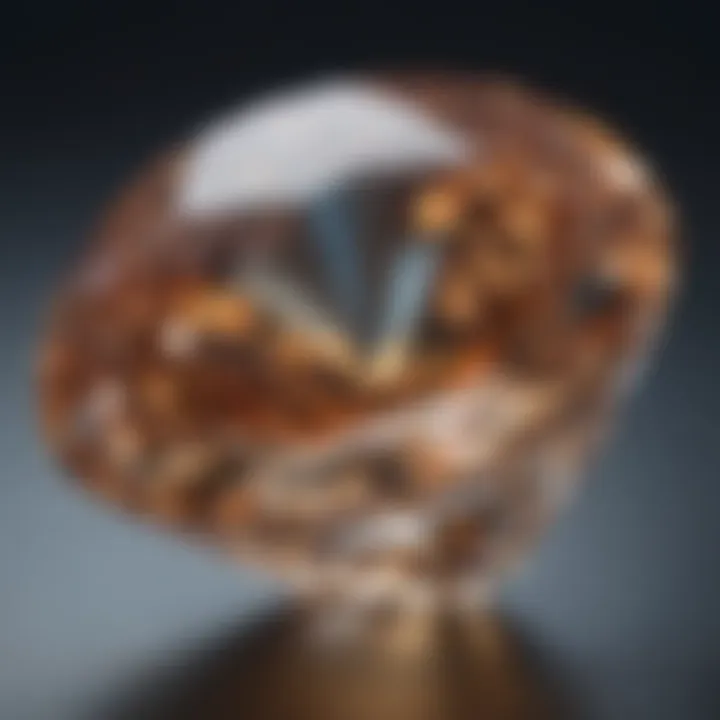 A close-up of a sparkling diamond showcasing its clarity