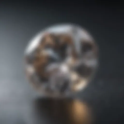 A stunning 2 carat lab-grown diamond on display
