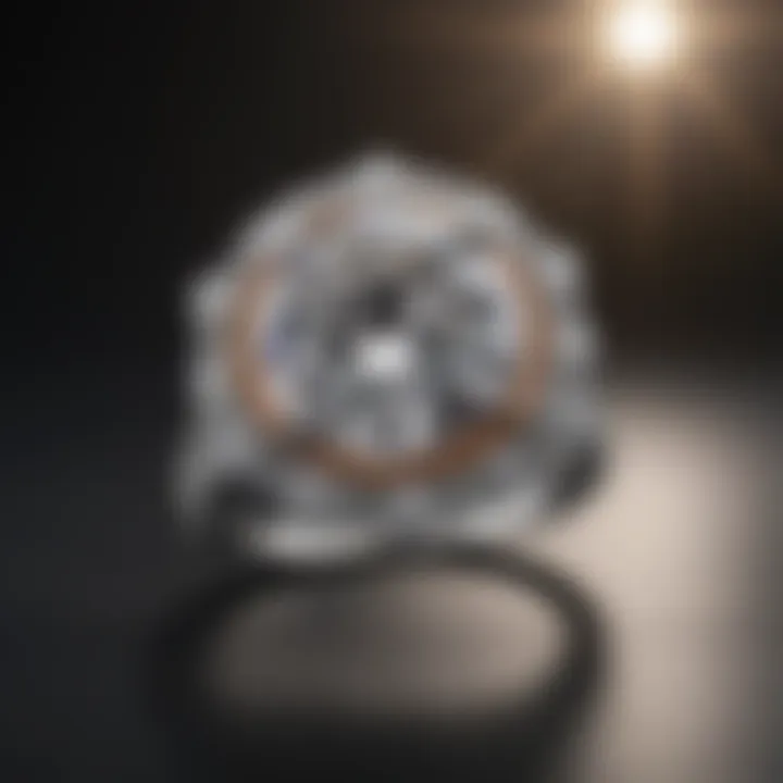 An elegant jewelry setting featuring lab-grown diamonds