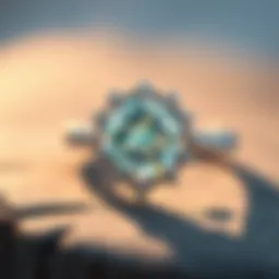 Elegant engagement ring showcasing its brilliance