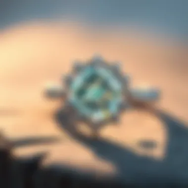 Elegant engagement ring showcasing its brilliance