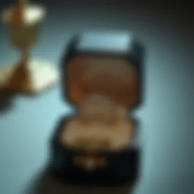 Elegant Jewelry Presentation An elegant jewelry box with a 0.7 inch ring featured prominently inside.