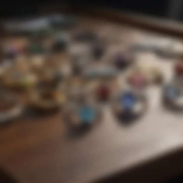 Jewelry resizing tools arranged neatly on a surface