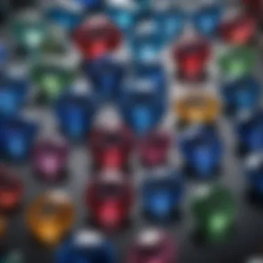 Diverse Colors of Sapphire Gemstones Comparison of various sapphire colors
