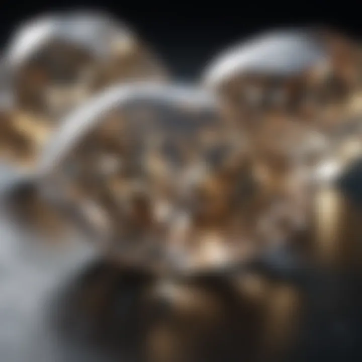 A close-up of ethical certification logos on a diamond product