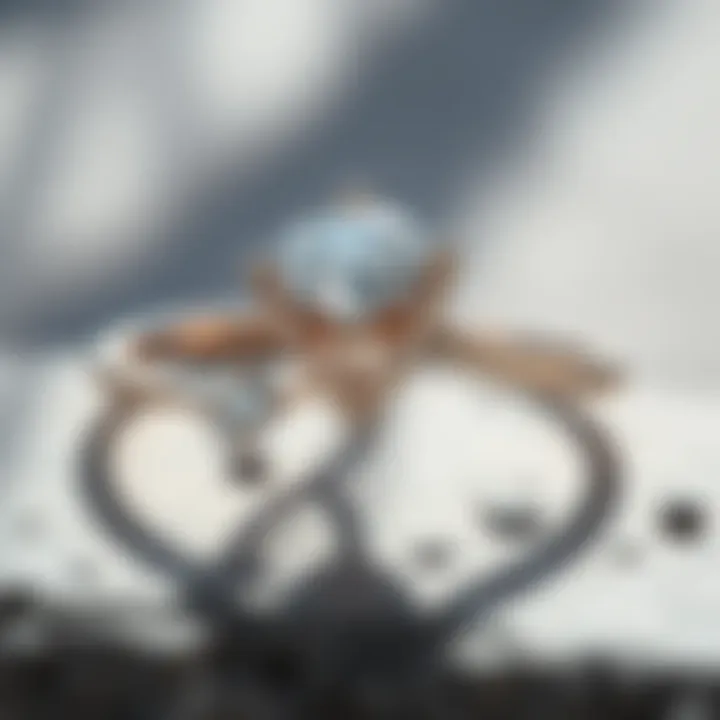 Trendy tension set engagement rings displayed with minimalist style