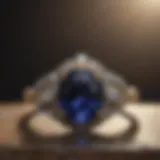 Beautiful sapphire engagement ring showcasing brilliant color