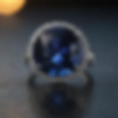 Sapphire Gemstone Clarity Close-up of sapphire gemstone with clarity grading