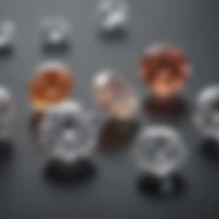 Comparison chart of lab-grown and natural diamonds