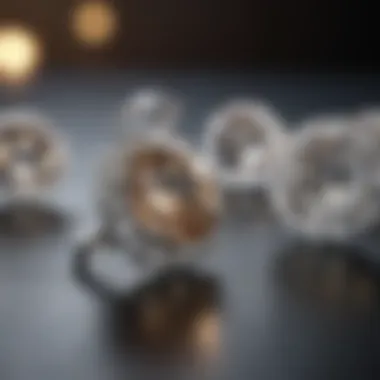 Jewelry display featuring lab-grown diamond jewelry