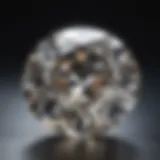 Close-up of a sparkling lab-grown diamond