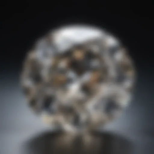 Close-up of a sparkling lab-grown diamond