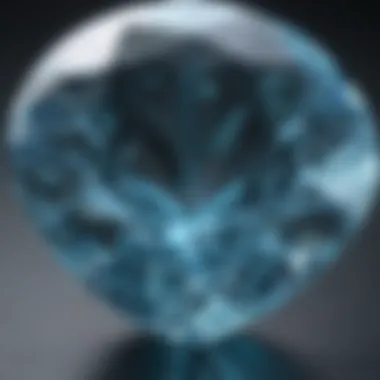 The Art of Cutting Blue Topaz Close-up of blue topaz cut showcasing its facets and brilliance