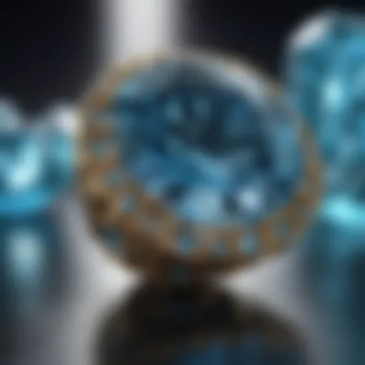 Vibrant blue topaz gemstone showcasing its rich color and clarity